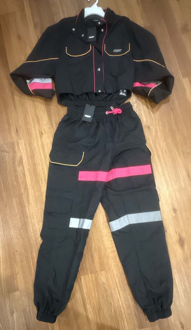 SNIPES Colorblock Nylon Jacket and Pants Set